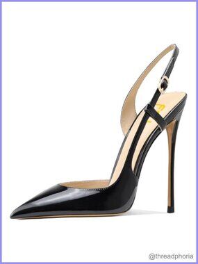 Pointed Toe Slingback Stiletto High Heel Pumps Synthetic Party Wedding Work